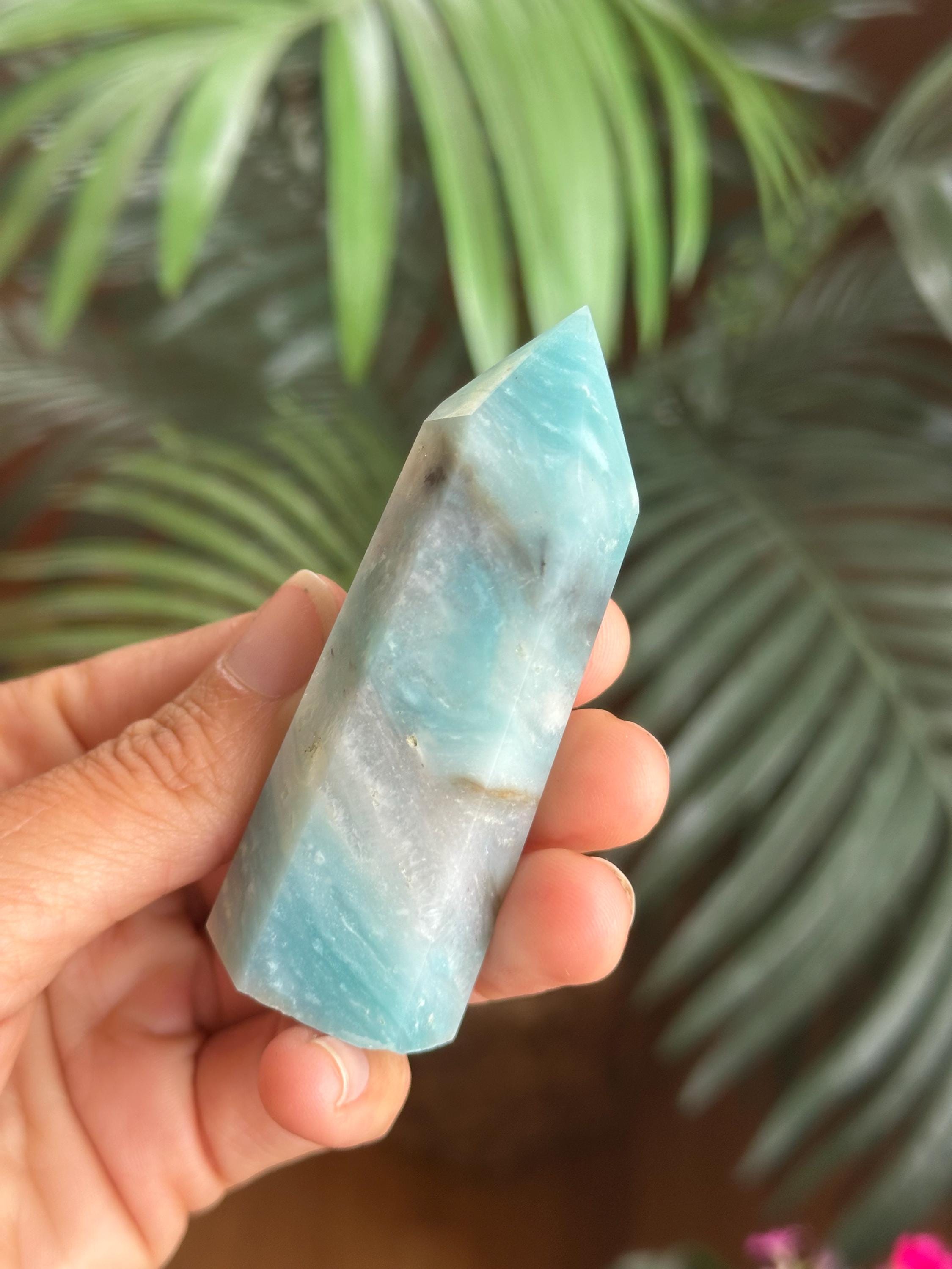 Amazonite Tower With Quartz Druzy • 3 “ Polished Specimen Amazonite Tower With Quartz Druzy • 3 “ Polished Specimen