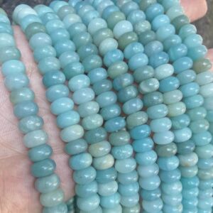 4×6mm 5×8mm Natural Amazonite Rondelle Spacer Loose Beads,diy Handmade Jewelry Making Beaded Accessories,15 Inches One Strand 4×6mm 5×8mm Natural Amazonite Rondelle Spacer Loose Beads,diy Handmade Jewelry Making Beaded Accessories,15 Inches One Strand