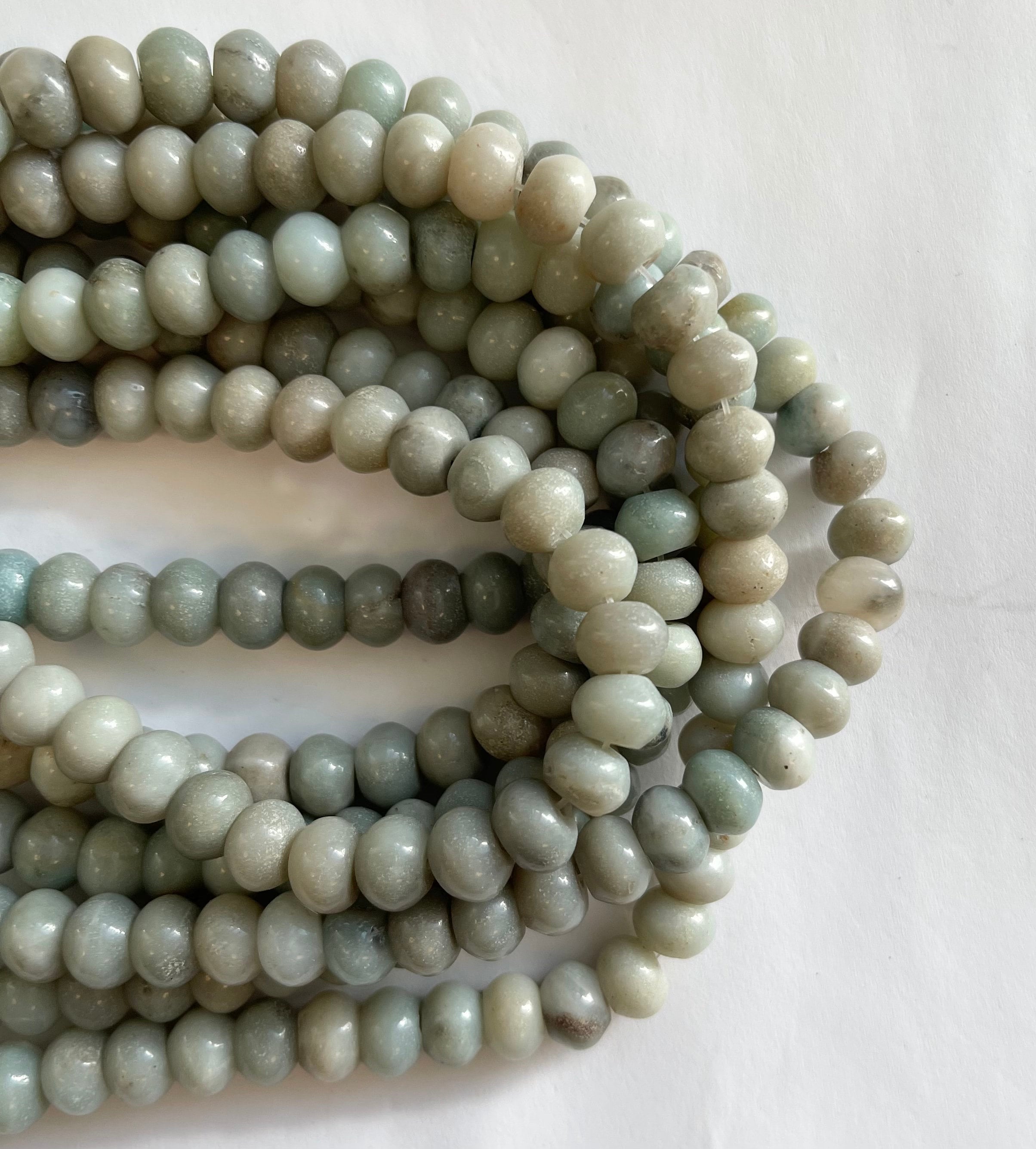 Amazonite 8x5mm Rondelle Gemstone Beads-15.5 Inch Strand Gemstone Beads