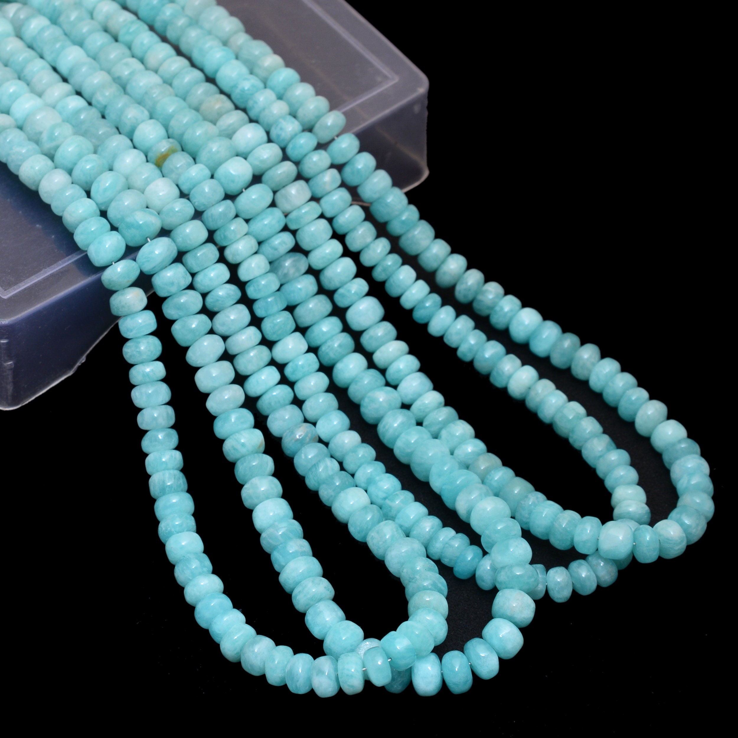 Aaa+ Natural Amazonite Gemstone 6mm-7mm Smooth Rondelle Beads | 16inch Strand | Amazonite Semi Precious Gemstone Loose Beads For Jewelry Aaa+ Natural Amazonite Gemstone 6mm-7mm Smooth Rondelle Beads | 16inch Strand | Amazonite Semi Precious Gemstone Loose Beads For Jewelry