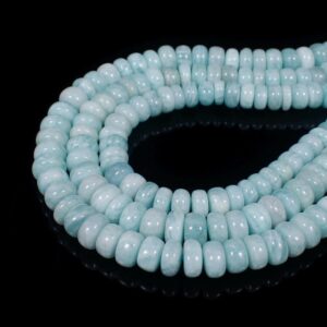 Aaa Amazonite Smooth Rondelle Beads, Amazonite Rondelle Beads, Amazonite Beads, 7-8 Mm Beads Strand, Loose Gemstone Beads For Making Jewelry Aaa Amazonite Smooth Rondelle Beads, Amazonite Rondelle Beads, Amazonite Beads, 7-8 Mm Beads Strand, Loose Gemstone Beads For Making Jewelry