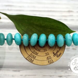 Amazonite Rondelle Beads 13-14mm, Peruvian Gemstone Strand Amazonite Rondelle Beads 13-14mm, Peruvian Gemstone Strand