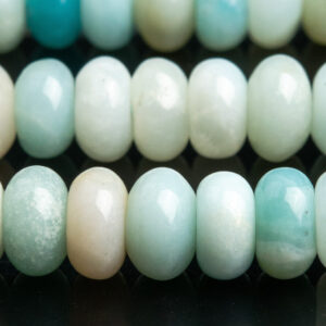 Genuine Natural Amazonite Gemstone Beads 8x5MM Blue Rondelle A Quality Loose Beads (106847) Genuine Natural Amazonite Gemstone Beads 8x5MM Blue Rondelle A Quality Loose Beads (106847)