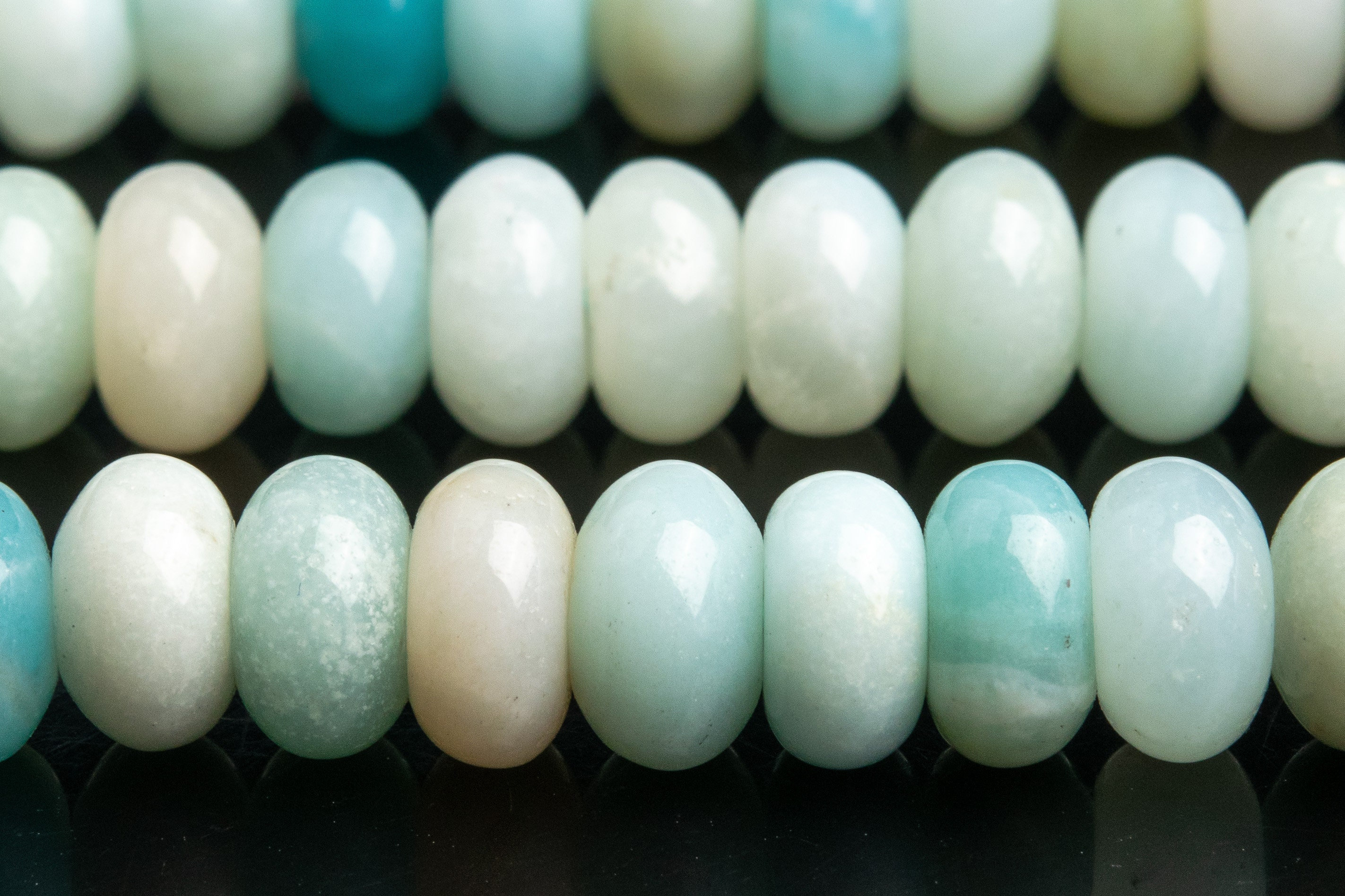Genuine Natural Amazonite Gemstone Beads 8x5mm Blue Rondelle A Quality Loose Beads (106847) Genuine Natural Amazonite Gemstone Beads 8x5mm Blue Rondelle A Quality Loose Beads (106847)