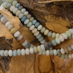 Matte Amazonite 8x4mm Smooth Rondelle Natural Gemstone Beads -15.5 inch strand Matte Amazonite 8x4mm Smooth Rondelle Natural Gemstone Beads -15.5 inch strand