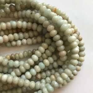 Natural Amazonite 8x5mm Rondelle Gemstone Beads--15.5" Natural Amazonite 8x5mm Rondelle Gemstone Beads--15.5"