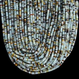 Natural Amazonite Gemstone 4X2MM Heshi Rondelle Slice Beads 14.5 inch Full Strand BULK LOT 1,2,6,12 and 50 (80019467-P105) Natural Amazonite Gemstone 4X2MM Heshi Rondelle Slice Beads 14.5 inch Full Strand BULK LOT 1,2,6,12 and 50 (80019467-P105)