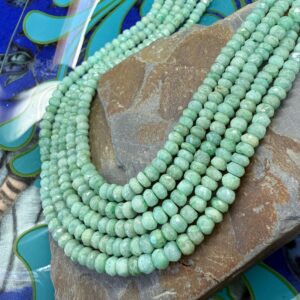 Amazonite Natural Handfaceted Rondelle Spacer Beads 5mm With .4mm Hole Amazonite Natural Handfaceted Rondelle Spacer Beads 5mm With .4mm Hole