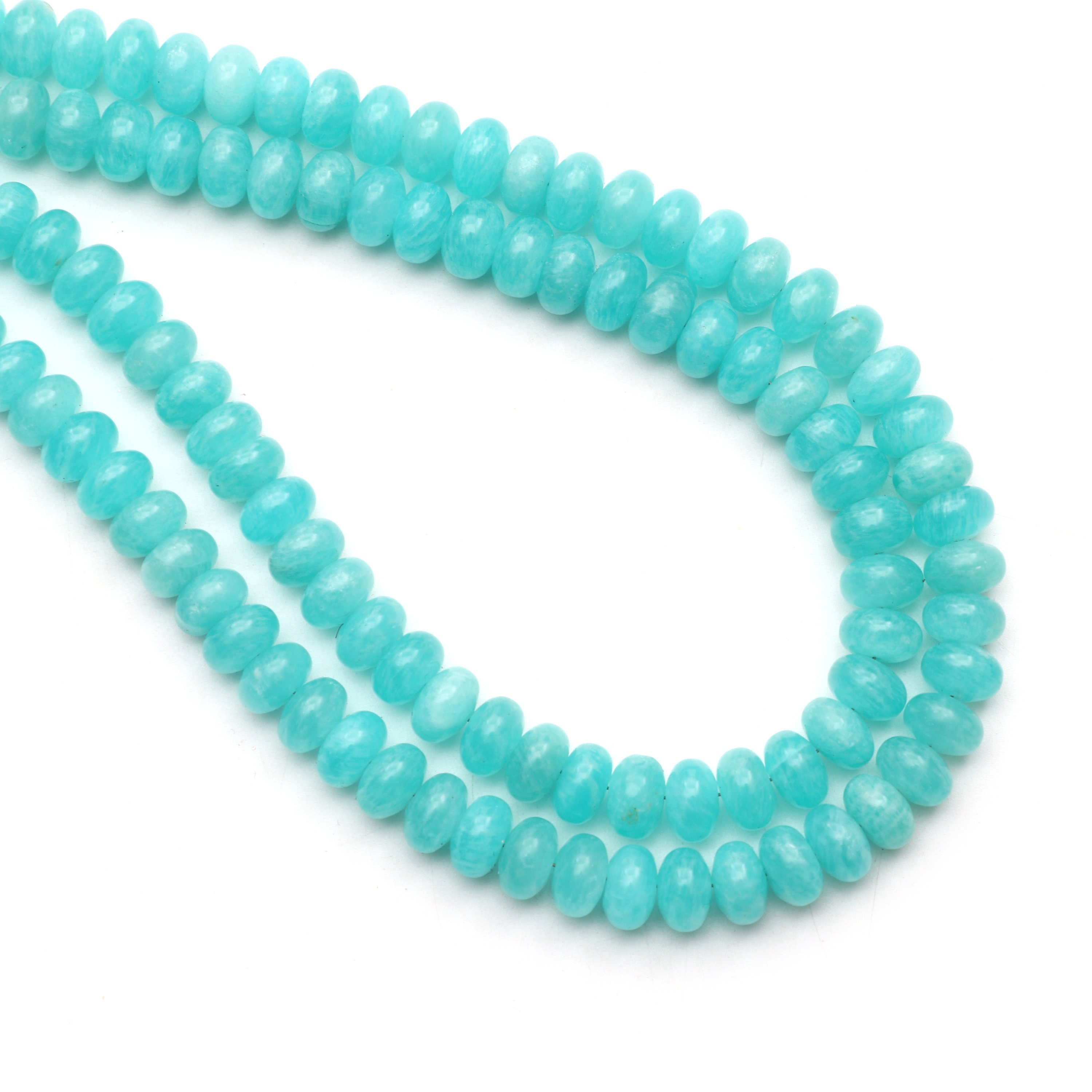Amazonite Smooth Rondelle Beads, 8 Mm ,amazonite Beads, - Gem Quality , 8 Inch/ 18 Inch Full Strand, Price Per Strand
