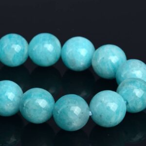10MM Genuine Natural Amazonite Beads Grade AA Gemstone Half Strand Round Loose Beads 7.5" BULK LOT 1,3,5,10 and 50 (104034h-1097)