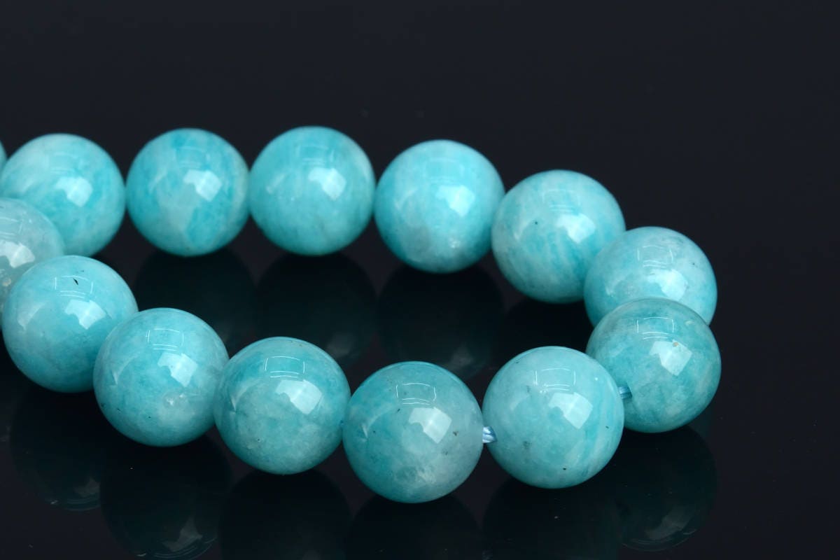 10mm Genuine Natural Amazonite Beads Grade Aa Gemstone Half Strand Round Loose Beads 7.5" Bulk Lot 1,3,5,10 And 50 (104034h-1097)