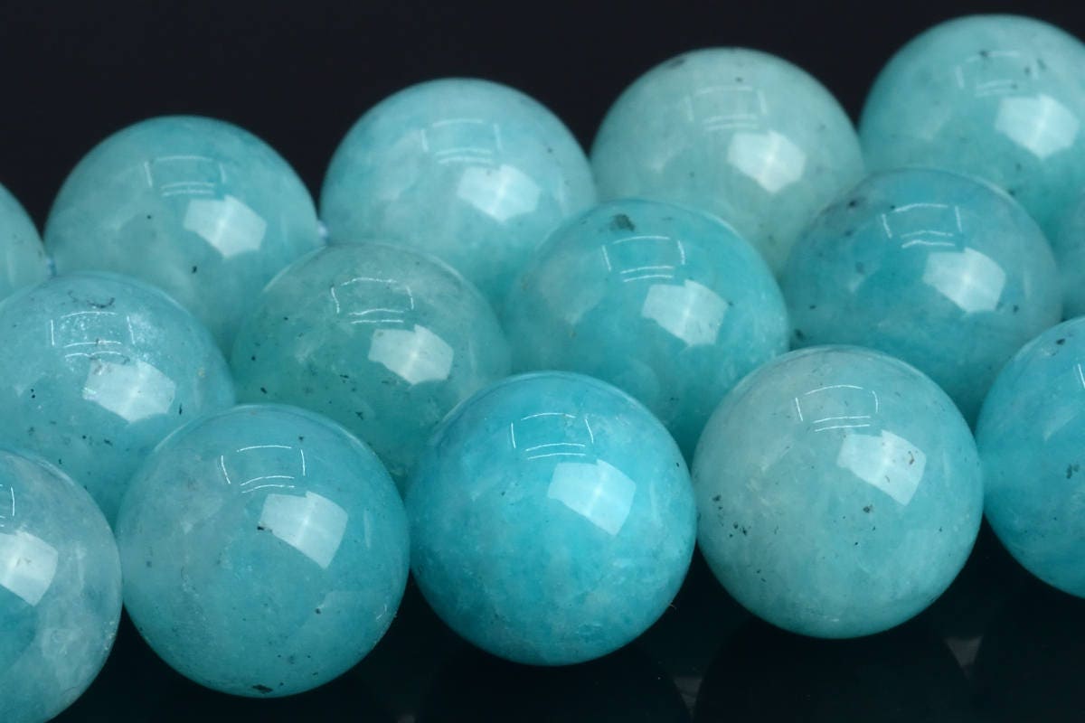 10mm Genuine Natural Amazonite Beads Grade Aa+ Gemstone Full Strand Round Loose Beads 16" Bulk Lot 1,3,5,10 And 50 (104030-1095)