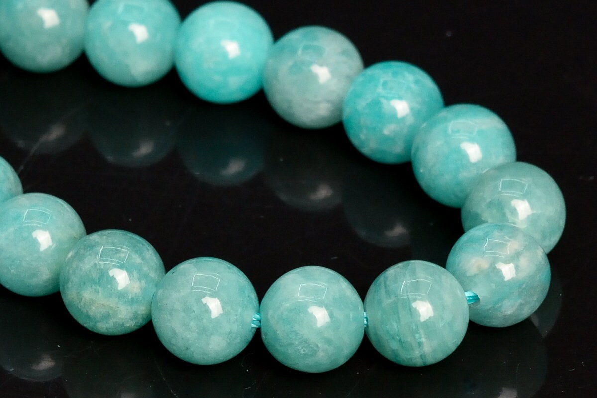 10mm Genuine Russian Green Amazonite Beads Grade Aa Natural Gemstone Half Strand Round Loose Beads 7.5" Bulk Lot Options (109178h-2893)