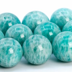 11-12MM Genuine Peruvian Amazonite Beads Lake Green Grade AA Natural Gemstone Round Loose Beads 15" / 7.5" Bulk Lot Options (115790)