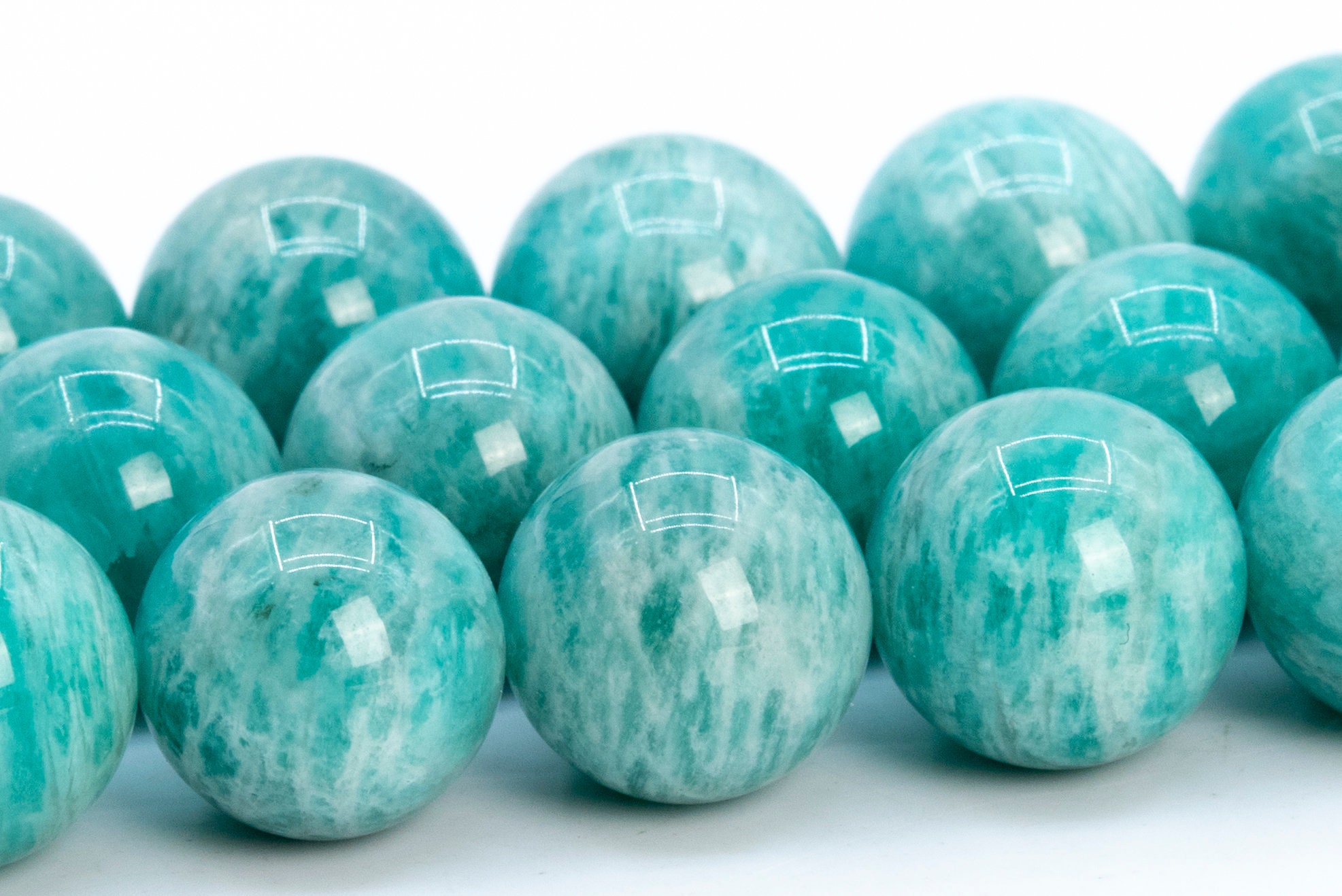 11-12mm Genuine Peruvian Amazonite Beads Lake Green Grade Aa Natural Gemstone Round Loose Beads 15" / 7.5" Bulk Lot Options (115790)