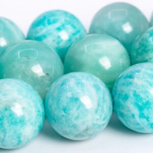 11MM Genuine Natural Peruvian Amazonite Beads Grade A+ Light Green Gemstone Full Strand Round Loose Beads 15.5" (113307-3683)