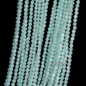 3MM Aqua Berry Amazonite Gemstone Round 3MM Loose Beads 16 inch Full Strand LOT 1,2,6,12 and 50 (90114026-107 - 3mm A )