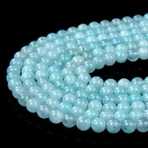 4MM Amazonite Gemstone Grade AAA Round Beads 15.5 inch Full Strand BULK LOT 1,2,6,12 and 50 (80009282-P25)