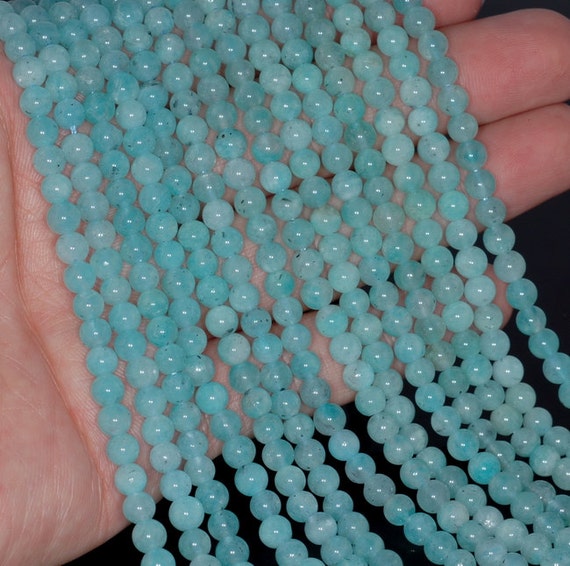 5mm Aqua Amazonite Gemstone Aqua Blue Grade Aaa Round Loose Beads 15.5 Inch Full Strand Lot 1,2,6,12 And 50 (80000764-103)