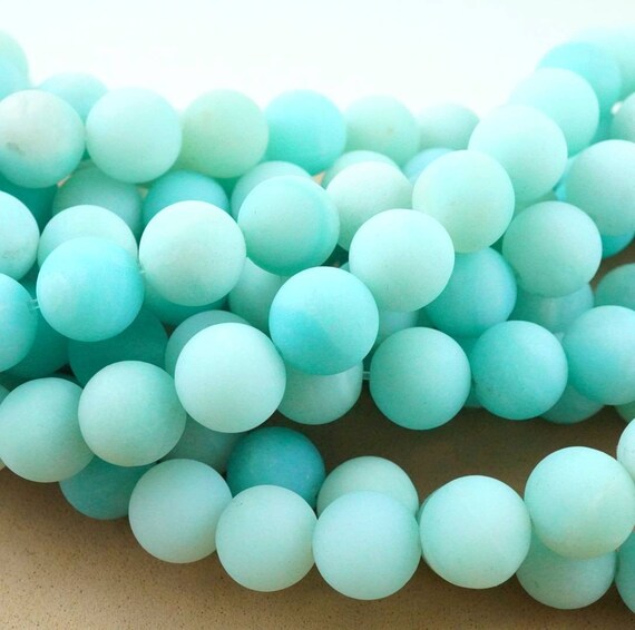 Amazonite Beads (round)(matte)(4mm)(6mm)(8mm)(10mm)(16"strand)