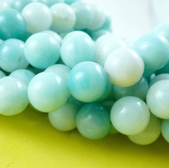 Amazonite Beads (round)(smooth)(4mm)(6mm)(8mm)(10mm)(12mm)(16"strand)