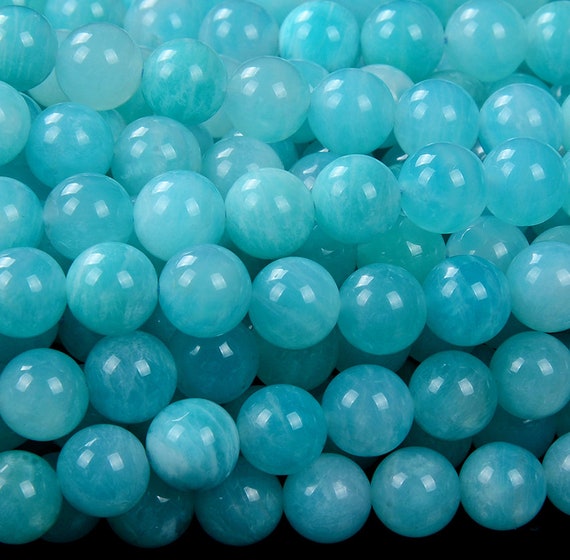 Natural Peruvian Amazonite Gemstone Grade Aaa Round 7mm 8mm 9mm 10mm Loose Beads Bulk Lot 1,2,6,12 And 50 (d270)