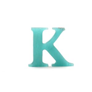 Amazonite Alphabetic Carving Loose Gemstone, 29x35 Mm, Amazonite Jewelry Handmade Gift For Women, 1 Piece