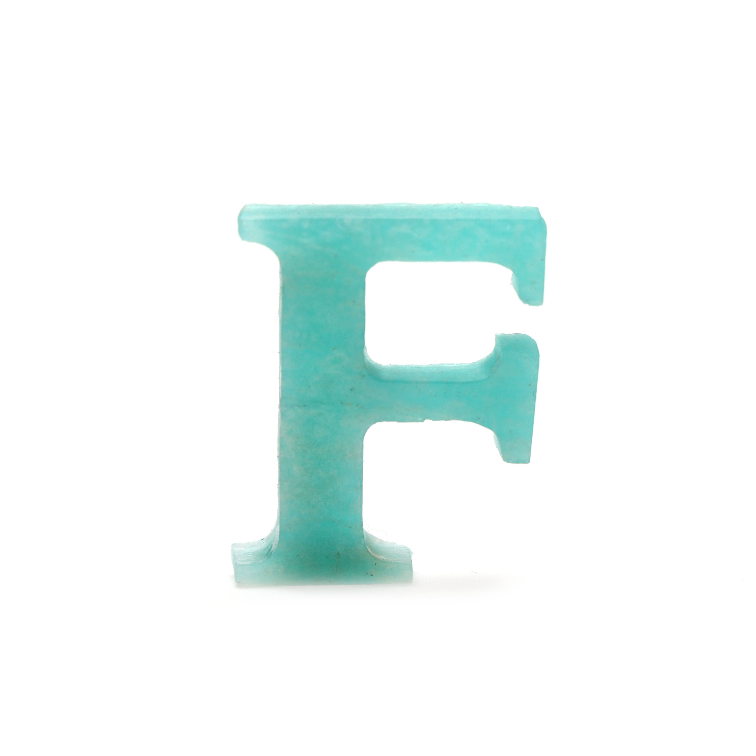 Amazonite Alphabetic Carving Loose Gemstone, 25x30 Mm, Amazonite Jewelry Handmade Gift For Women, 1 Piece