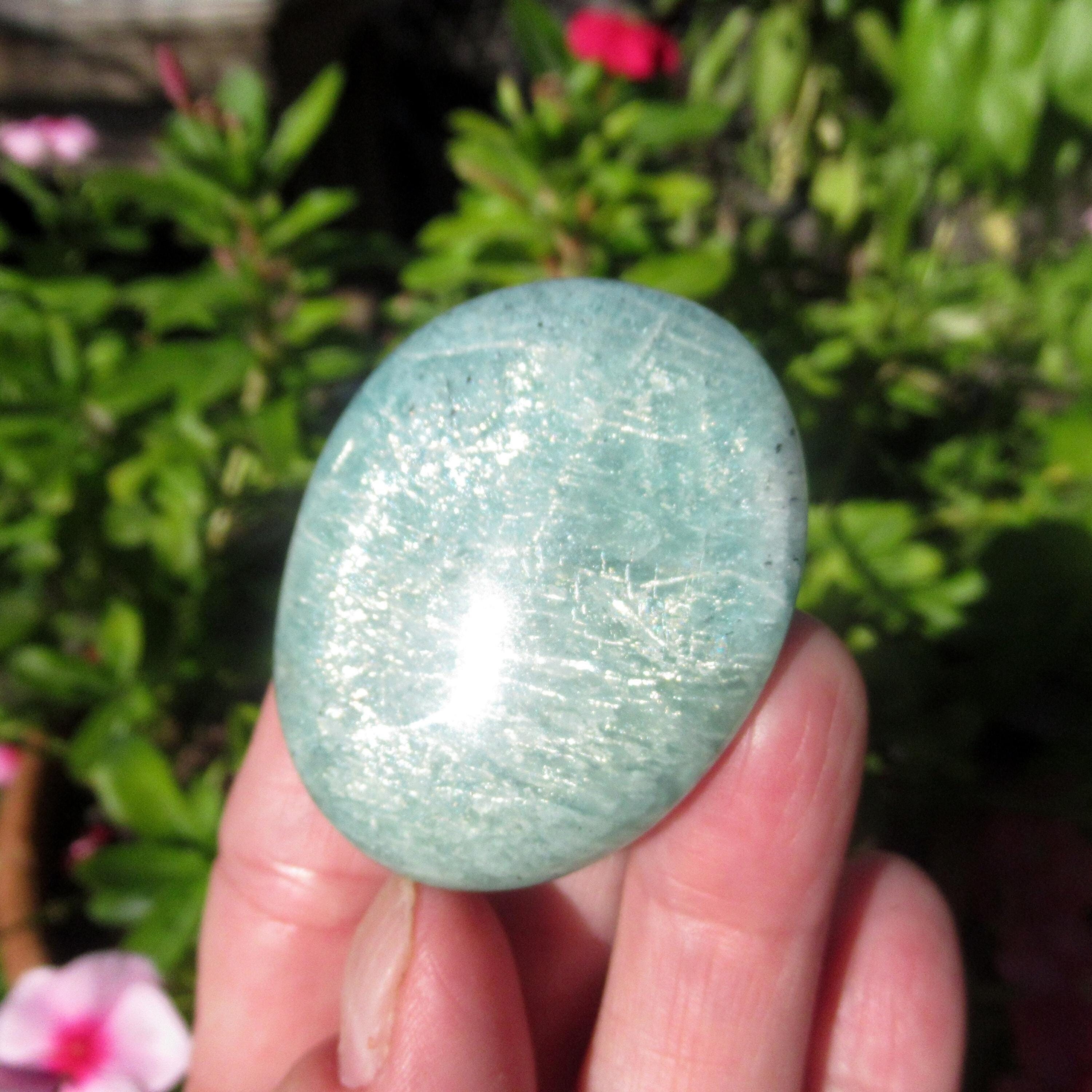 Amazonite, Choose One Palm Stone, Natural Madagascar Amazonite