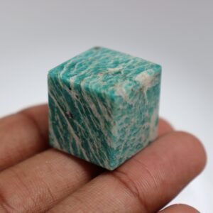 Amazonite Cube Stone - Blue Amazonite Polished Stone, Amazonite Crystal, Natural Amazonite Stone, Healing Stone, Crystal, Cube Stone.