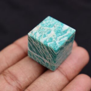 Amazonite Cube Stone - Blue Amazonite Polished Stone, Amazonite Crystal, Natural Amazonite Stone, Healing Stone, Crystal, Cube Stone.