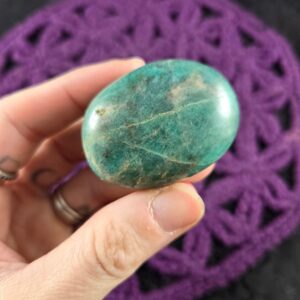 Amazonite Gallet Small Palmstone Green Crystal Stones Crystals Small Palm Stone Unique Natural Green