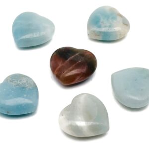 Amazonite Heart Gemstone - Crystal Amazonite - Heart Shape Chakra Crystal - Meditation Crystals – 2.5cm - He1140