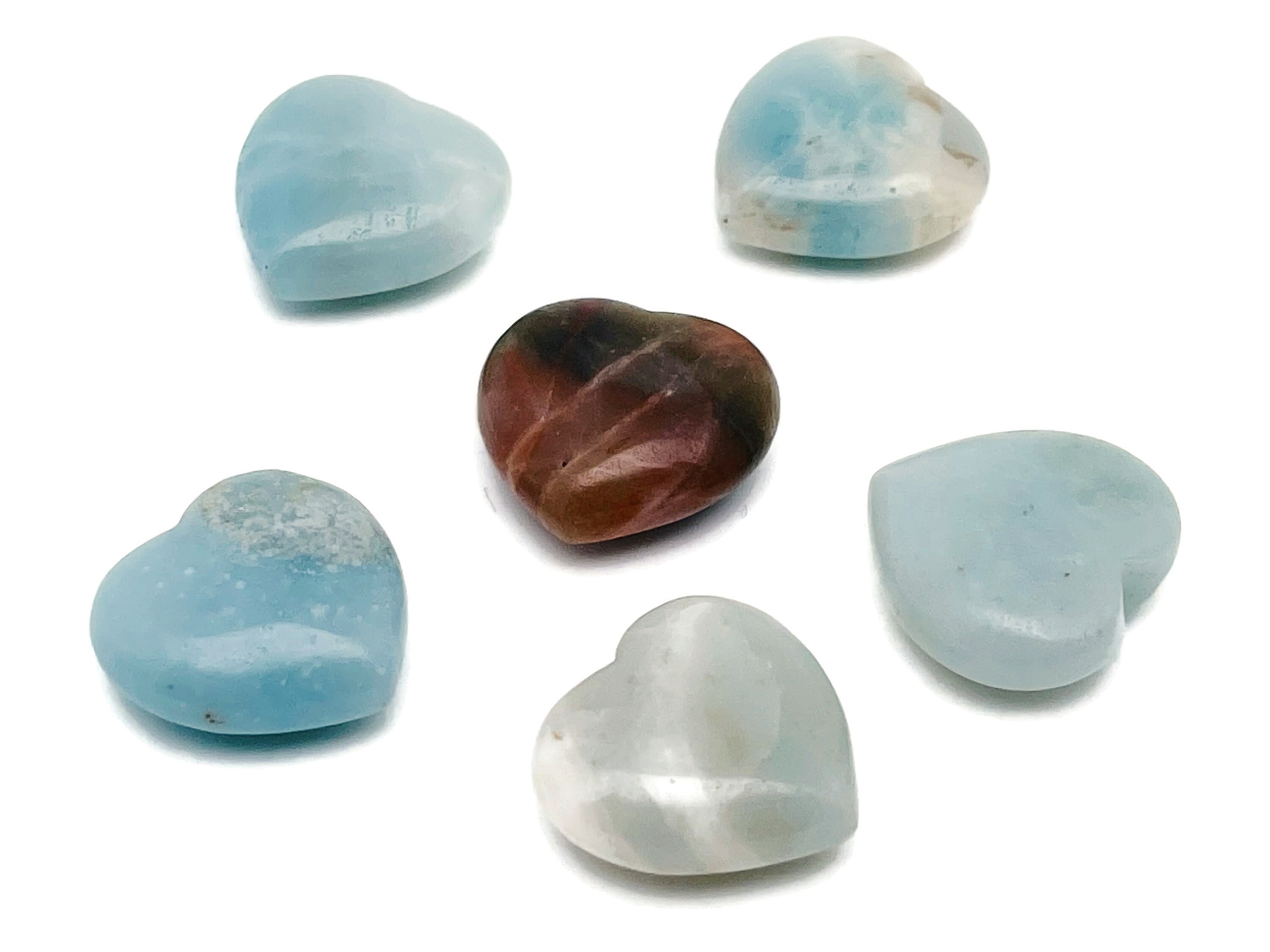 Amazonite Heart Gemstone - Crystal Amazonite - Heart Shape Chakra Crystal - Meditation Crystals – 2.5cm - He1140