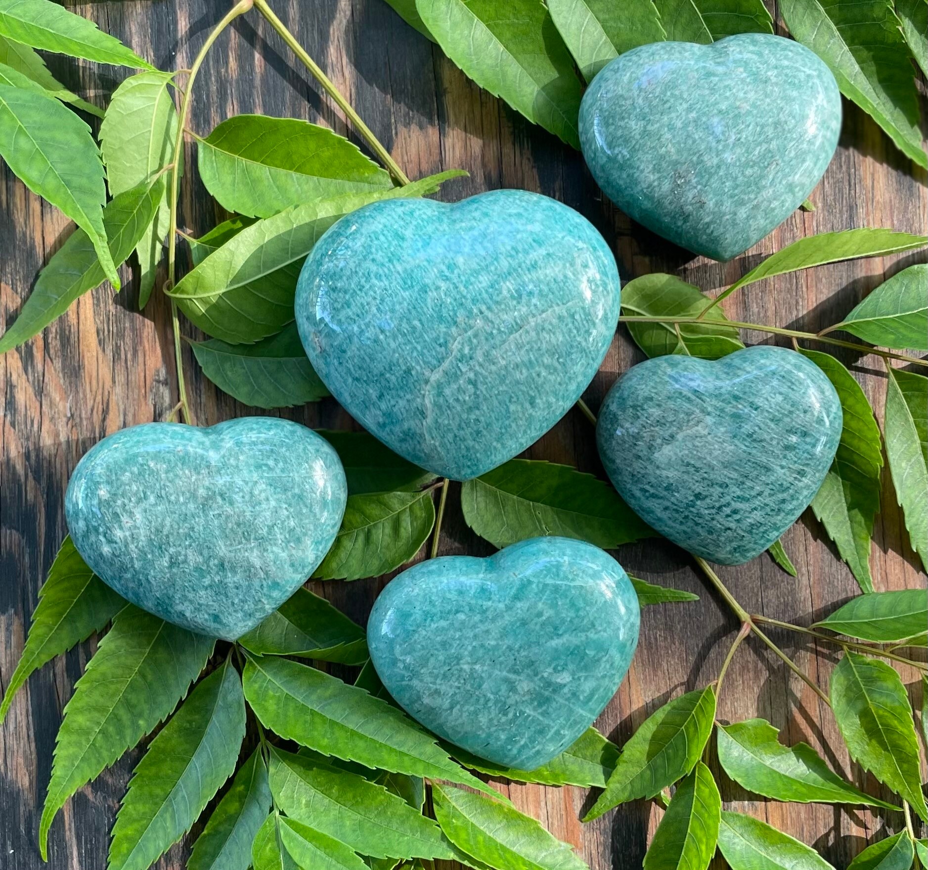 Amazonite, Amazonite Heart, Qty. 1
