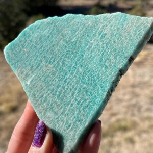 Amazonite Lapidary Slab natural stone not polished for cabbing