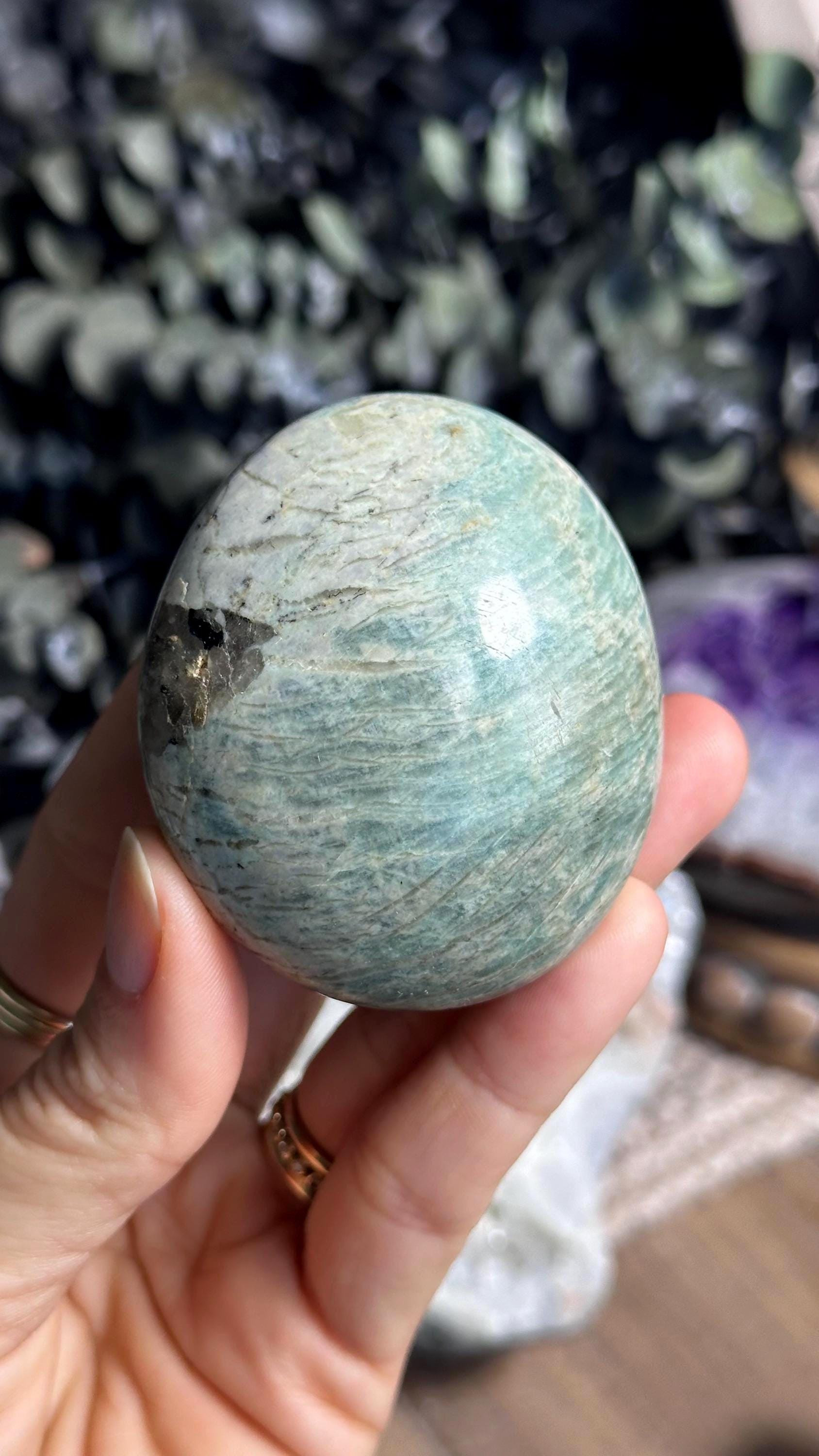 Amazonite Palm Stone For Meditation