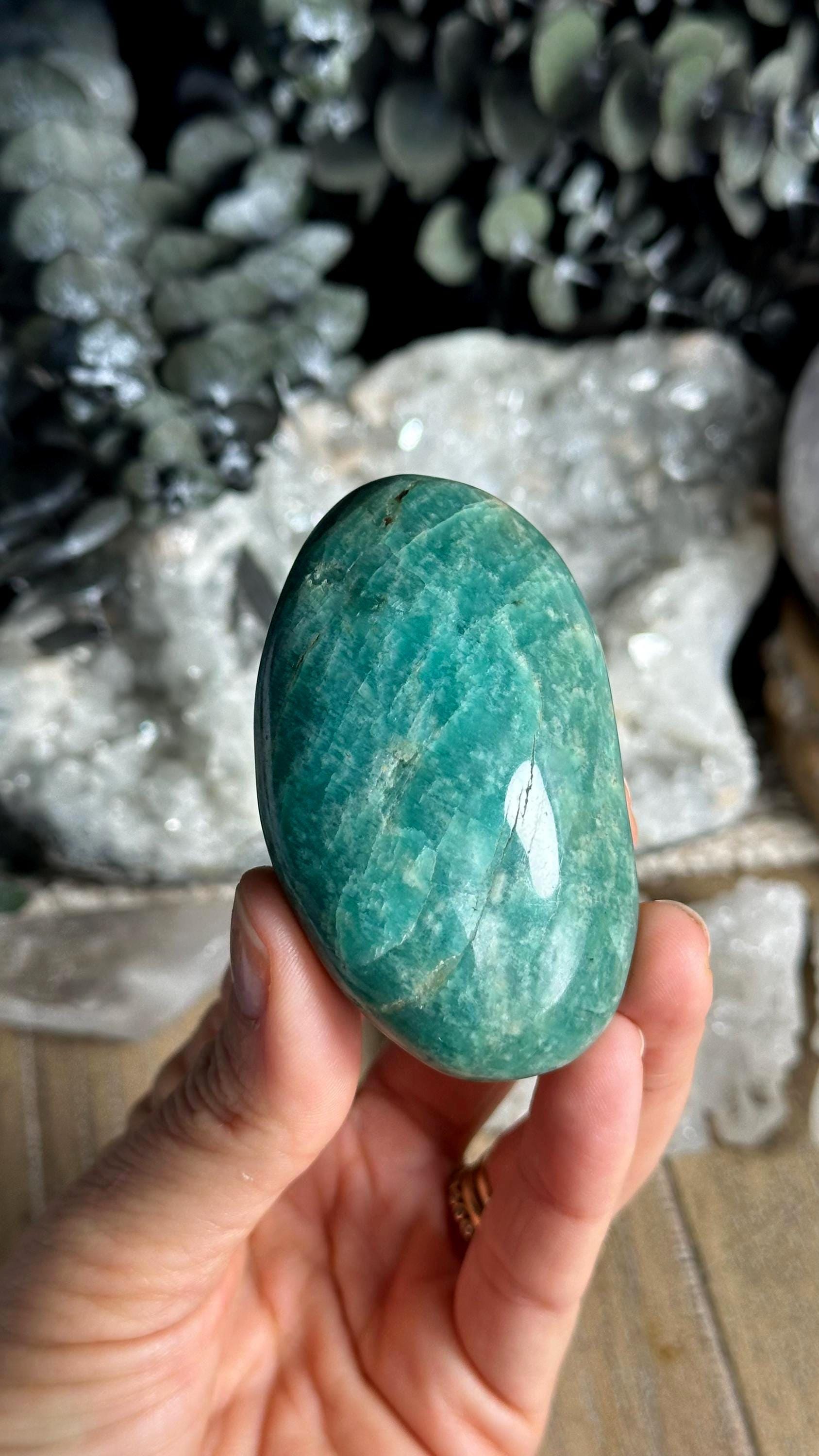 Amazonite Palm Stone
