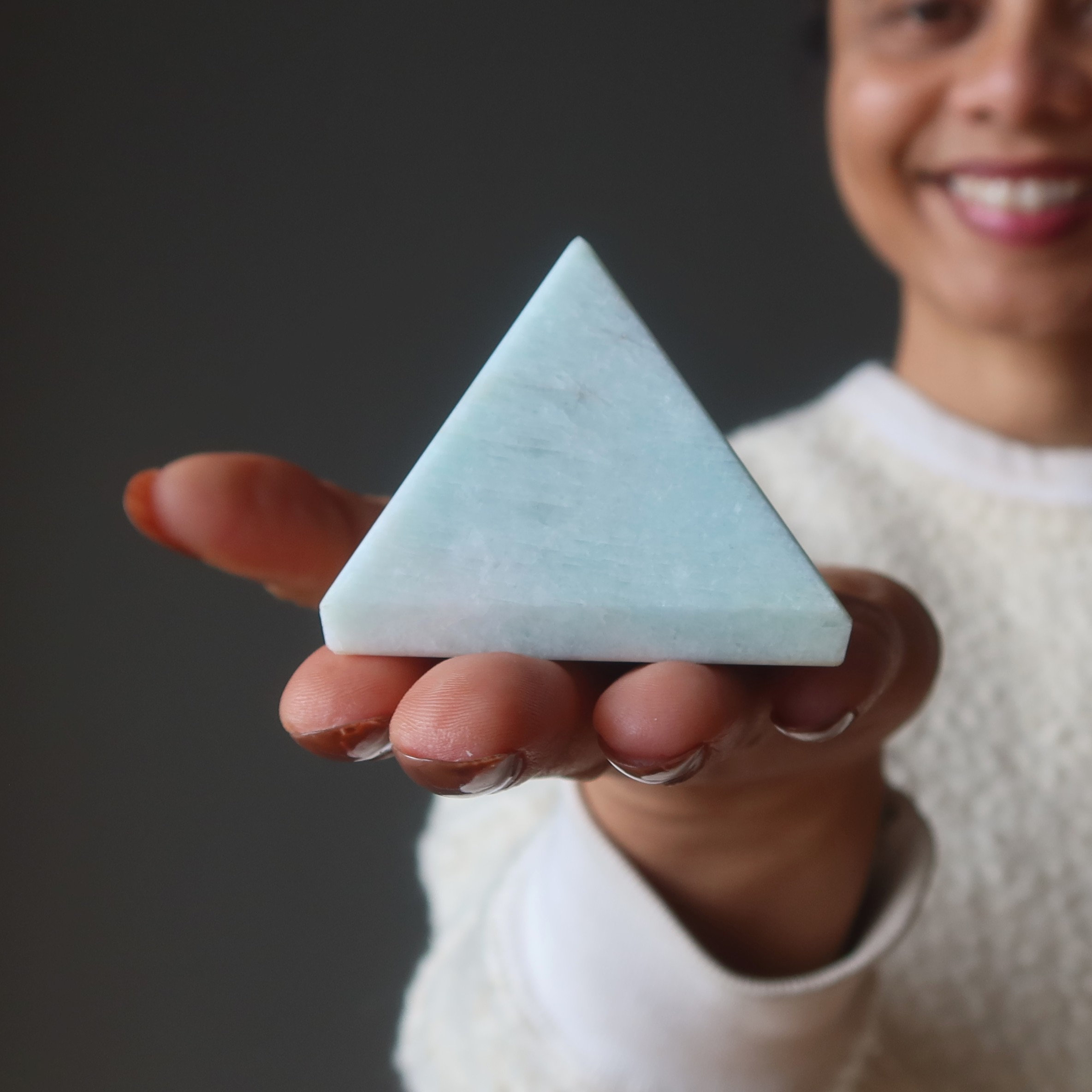 Amazonite Pyramid Pastel Personality Gentle Green Healing Stone