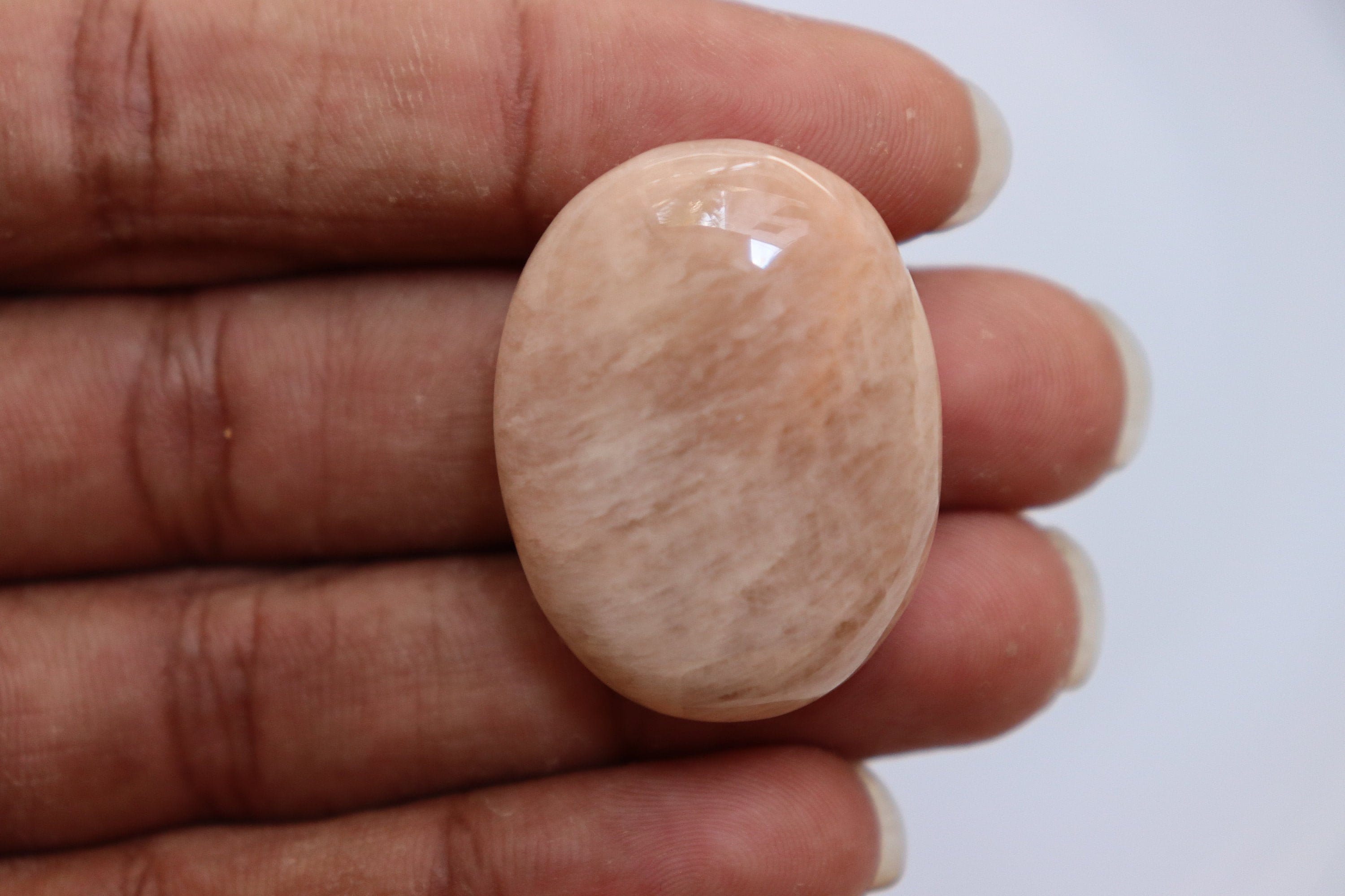 Rare Pink Amazonite Palm Stone - Pink Amazonite Polished Stone, Amazonite Crystal, Natural Amazonite Stone, Healing Stone.pink Pocket Stone