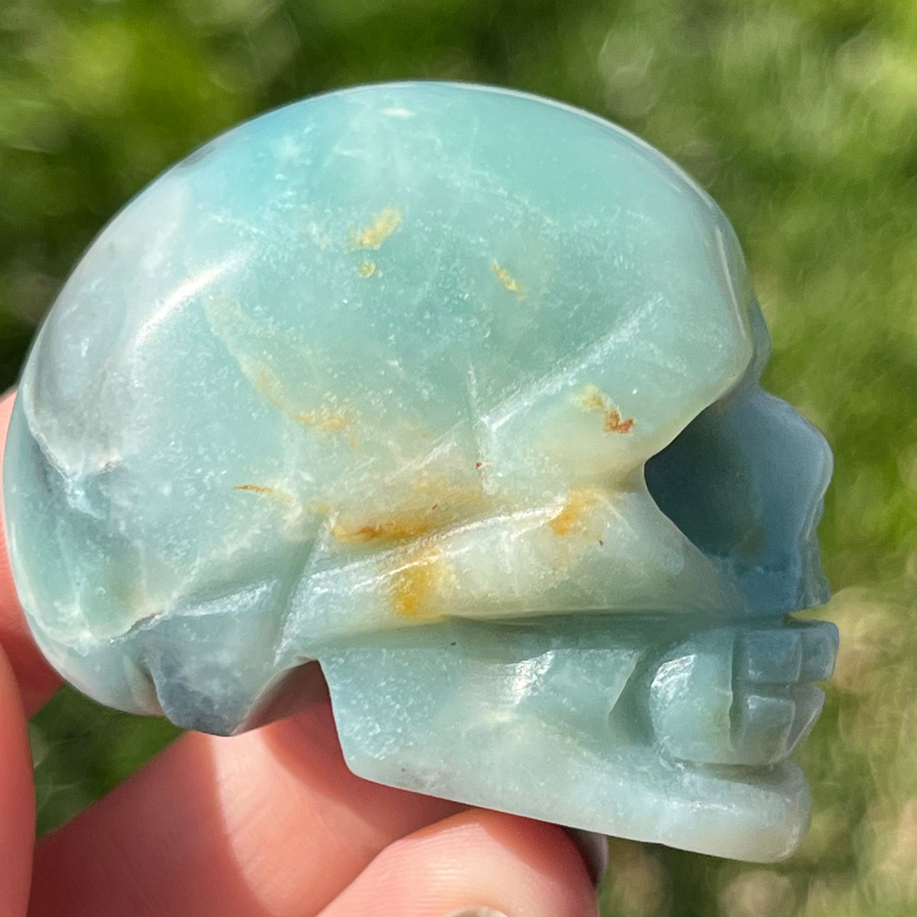 Amazonite Skull | Amazonite Crystal Skull | Amazonite Skull Carving | Carved Skull Art | Mini Crystal Skull