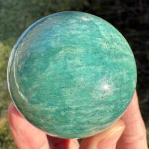 Amazonite Sphere: Shimmery Aqua Blue Feldspar Crystal Ball (2 Inch)