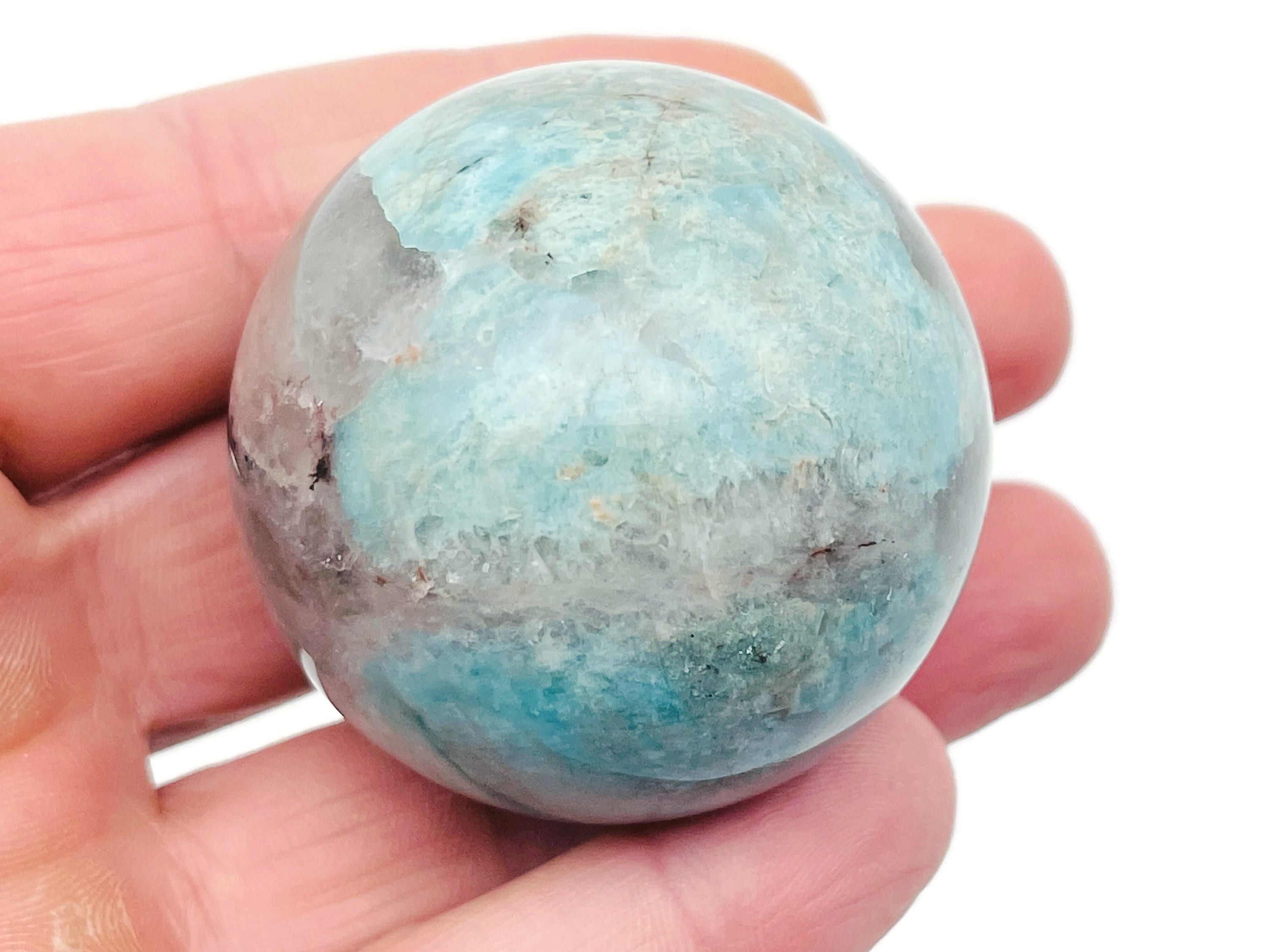 Amazonite Sphere Stone A++ – Crystal Ball - Healing Crystal Stones – Crystal Décor – 40-50mm - Ba1025