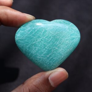 The Best Quality Amazonite Palm Stone - Blue Amazonite Polished Stone, Amazonite Crystal, Natural Amazonite Stone, Healing Stone.