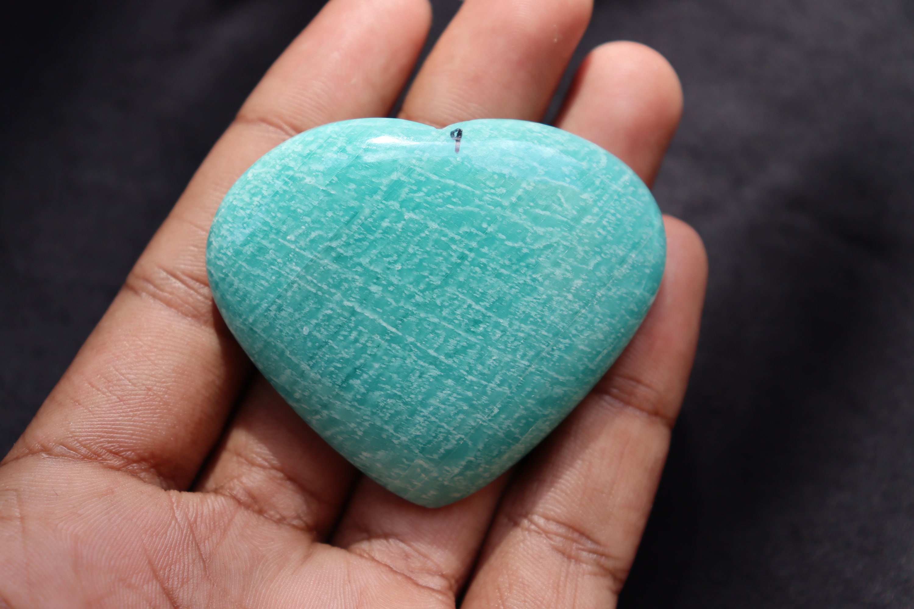 The Best Quality Amazonite Palm Stone - Blue Amazonite Polished Stone, Amazonite Crystal, Natural Amazonite Stone, Healing Stone.