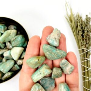 1/2 Lb Bag Of Amazonite Small Tumbled Crystal Stones - Bulk Crystals -