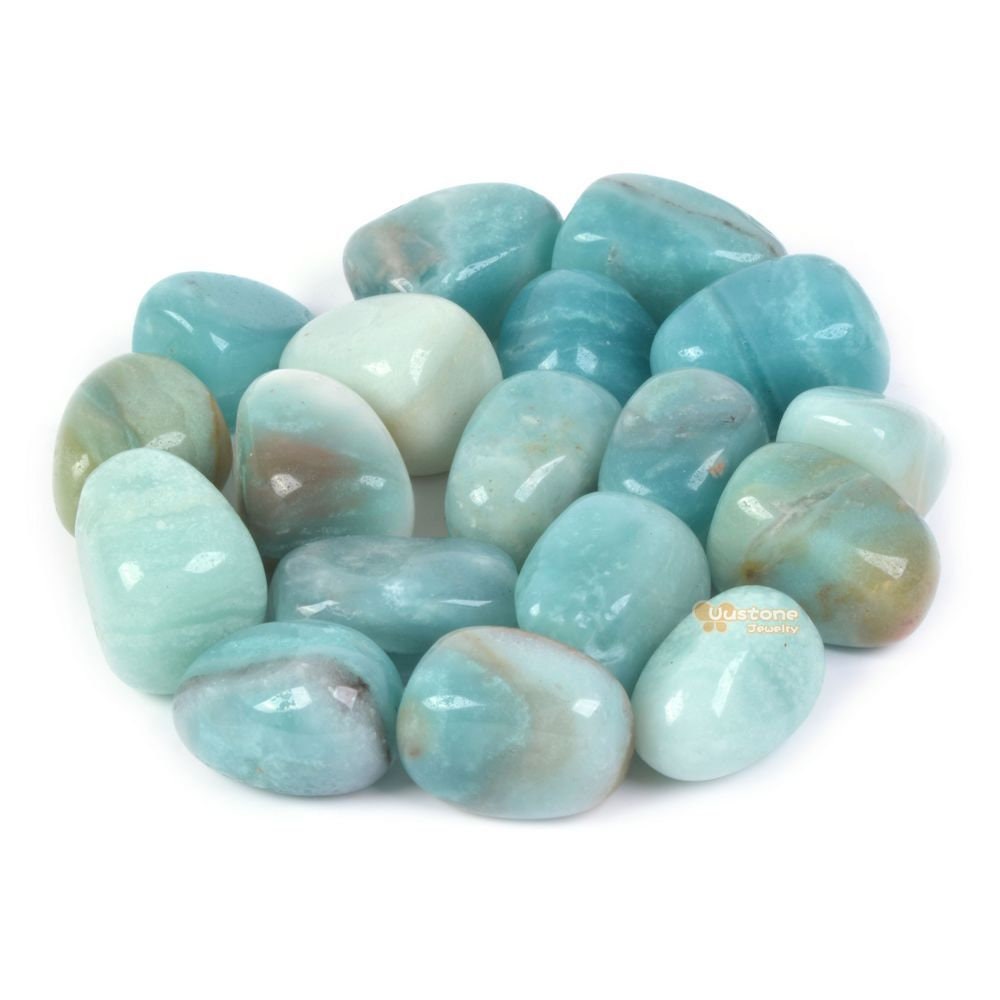1/2lb Amazonite Tumbled Stone Specimen Collection Pocket Worry Healing Crystal Reiki