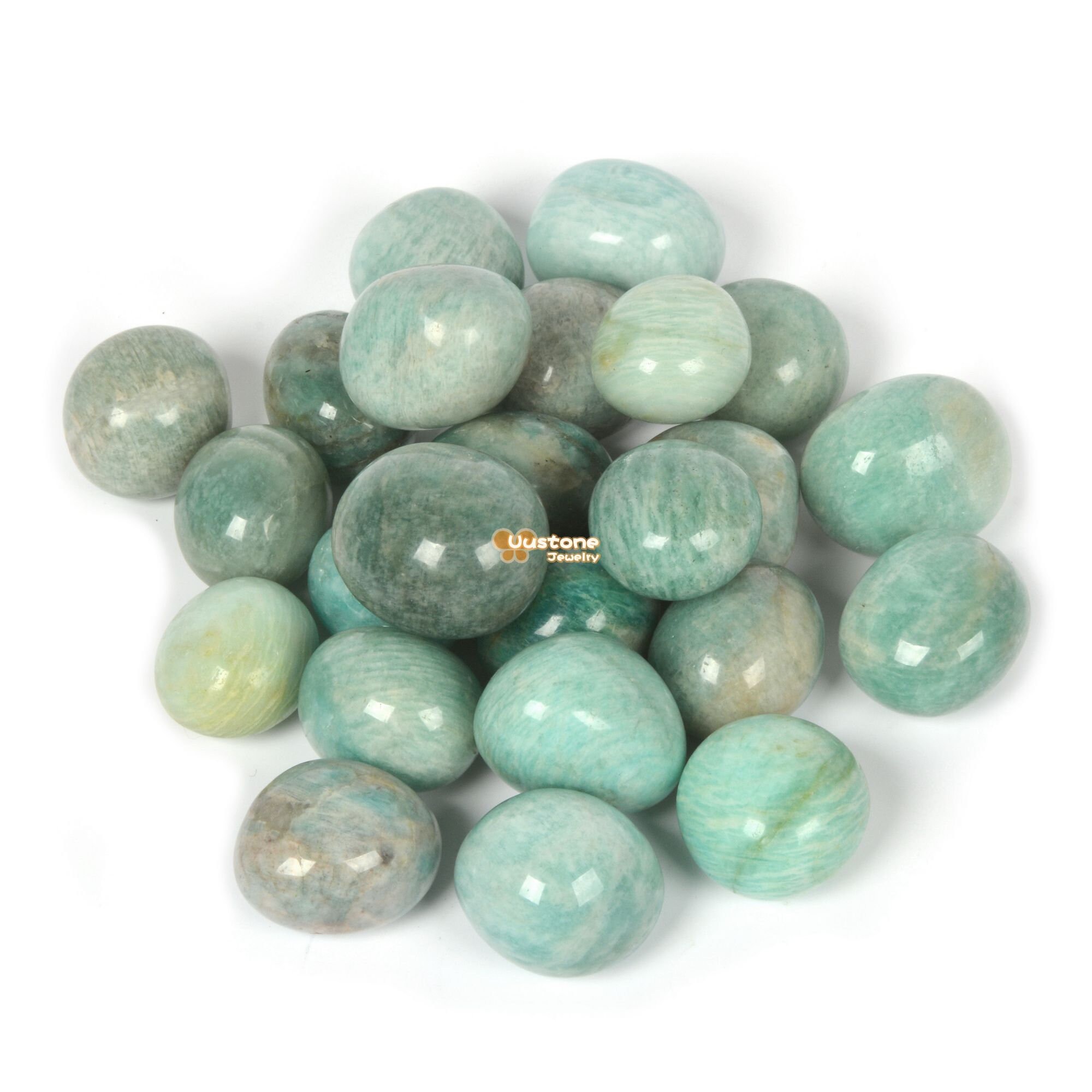 100 Grams Russian Amazonite Tumbled Polished Natural Crystal Healing Pocket Stones Rock Collection