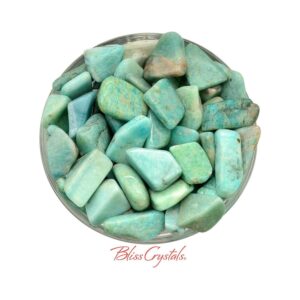 Amazonite Tumbled Stone 2 Oz Parcel Russian Mixed Lot Crystal #az21