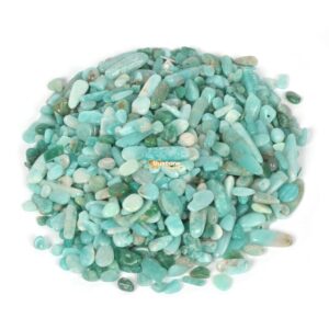 Brazilian Amazonite Gemstone Polished Chips Crushed Tumbled Stone Crystal Healing Embellishments 100 Grams